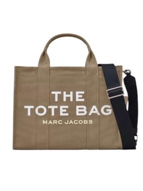 Marc Jacobs medium Tote Bag in olive green with White Logo